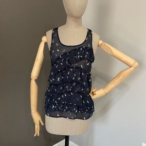 So Sheer Ruffle Tank